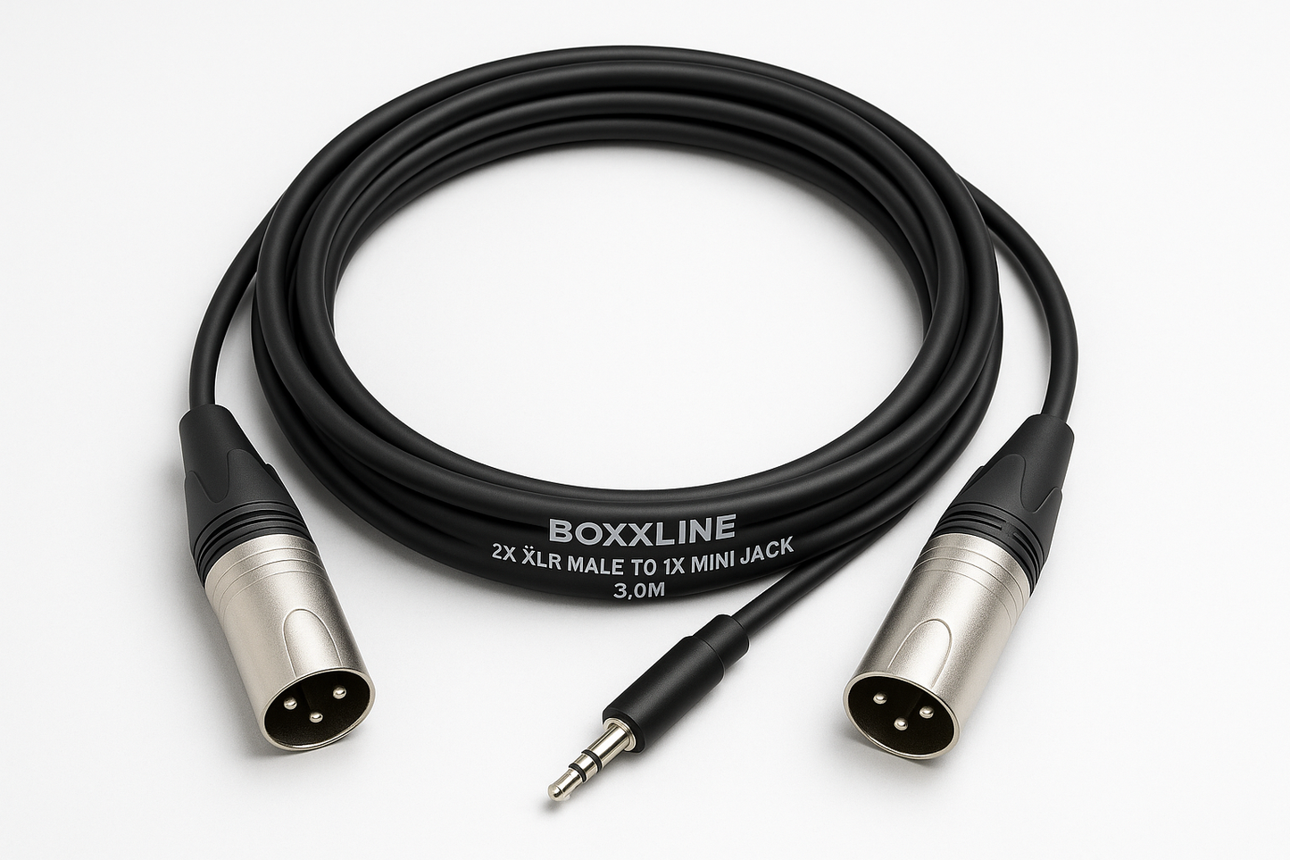 2X XLR Male - 1X Mini Jack 3,0m