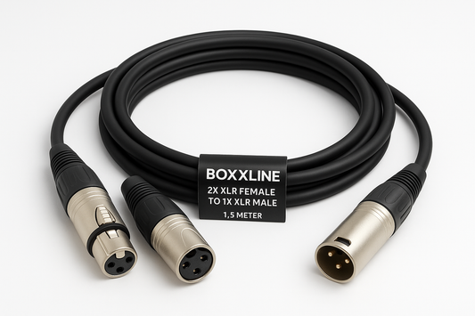 2X XLR Female - 1X XLR Male 1,5m