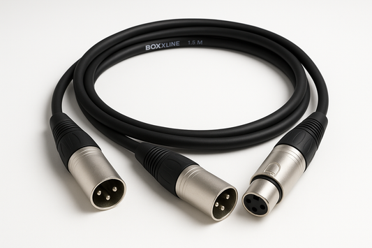 2X XLR Male - 1X Mono XLR Female 1,5m