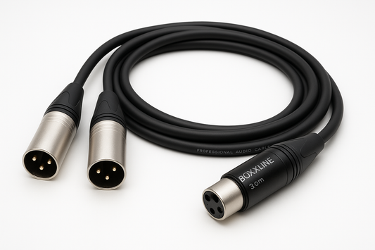 2X XLR Male - 1X XLR Female 3,0m